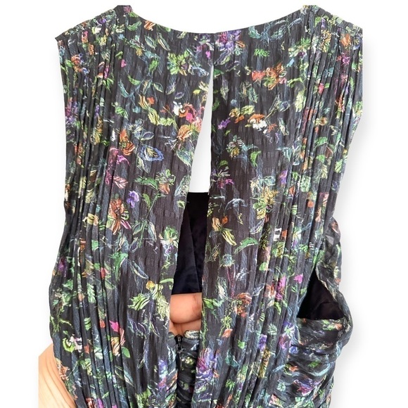 Derek Lam 10 Crosby Black Ruched Pleated Silk Mini Dress, Size 0 - Picture 12 of 15